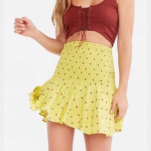 Kimchi Blue Haystack Smocked Mini Skirt