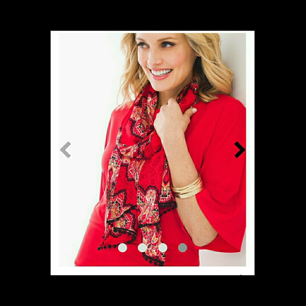 Tiled Spice Woven Top MB Scarves Oblong RunawayRed