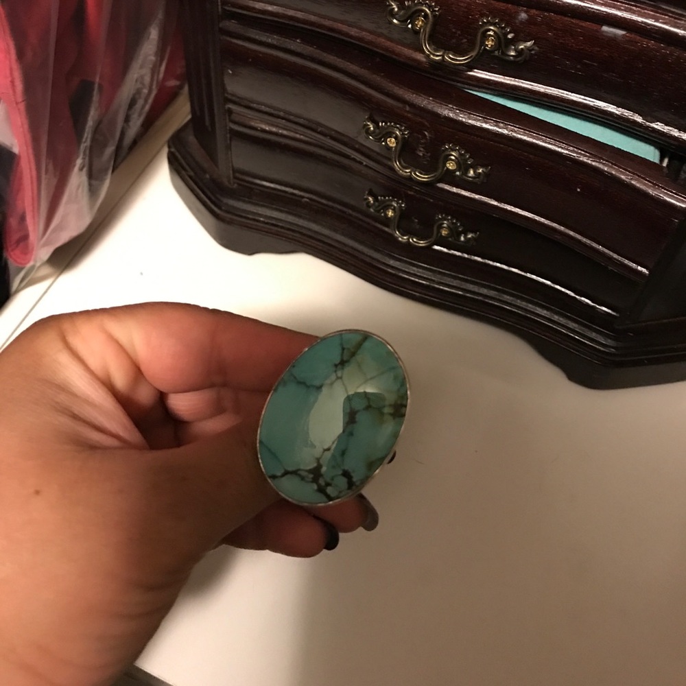 Genuine Turquoise/Sterling Silver Ring