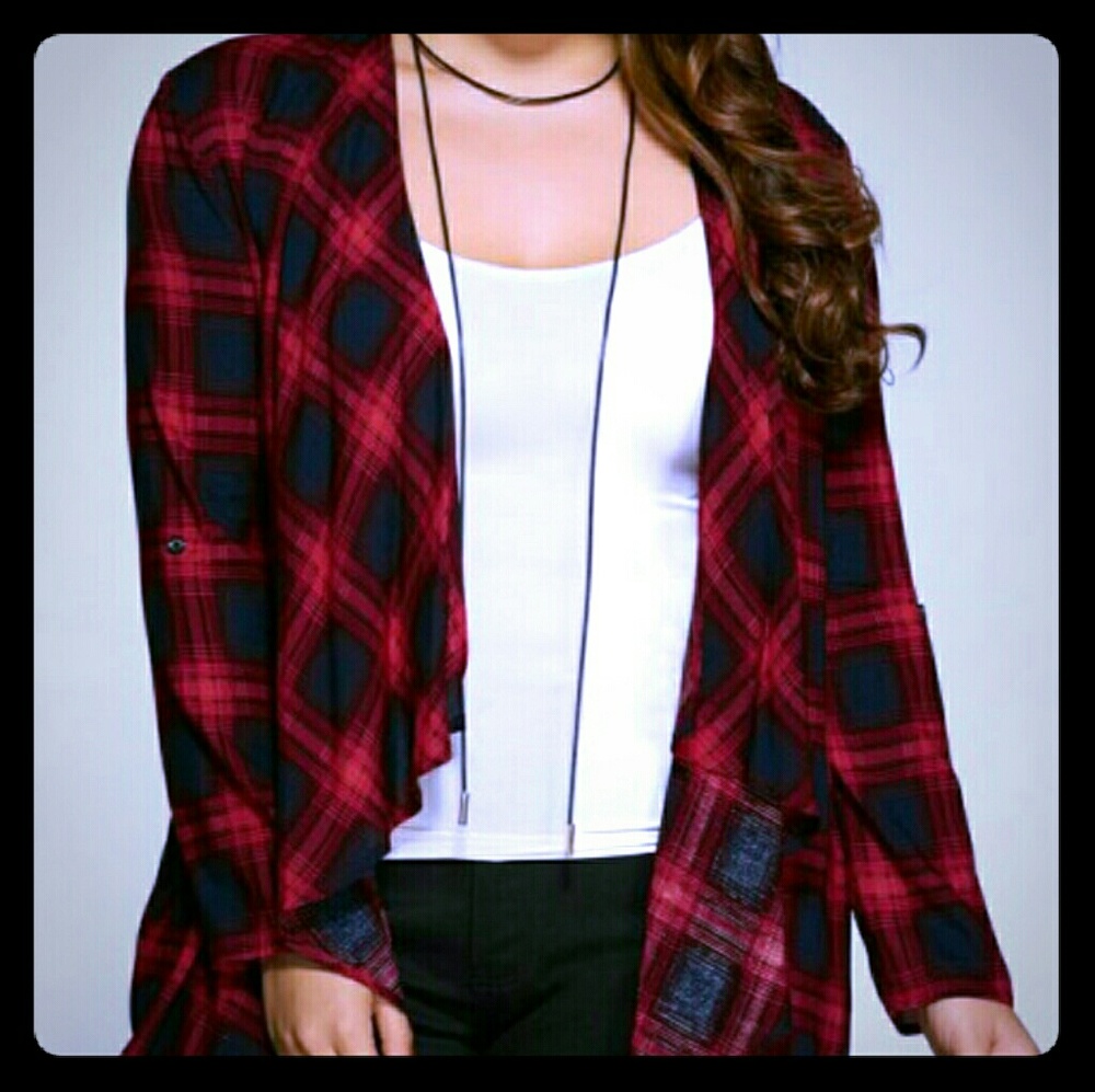 🎉HOST PICK 8/14!!🎉 Lightwt. Plaid Cardi Fits M/L