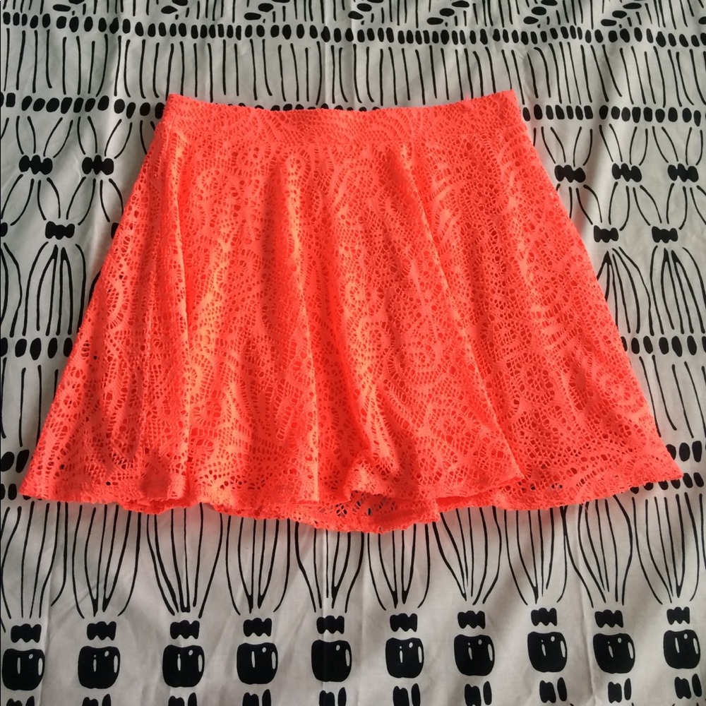 Aeropostale Pink Lace Circle Skirt