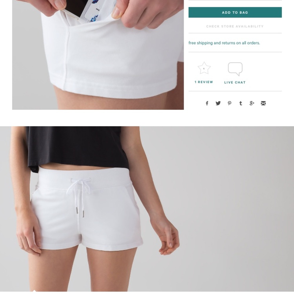 Lululemon Loop Back Shorts