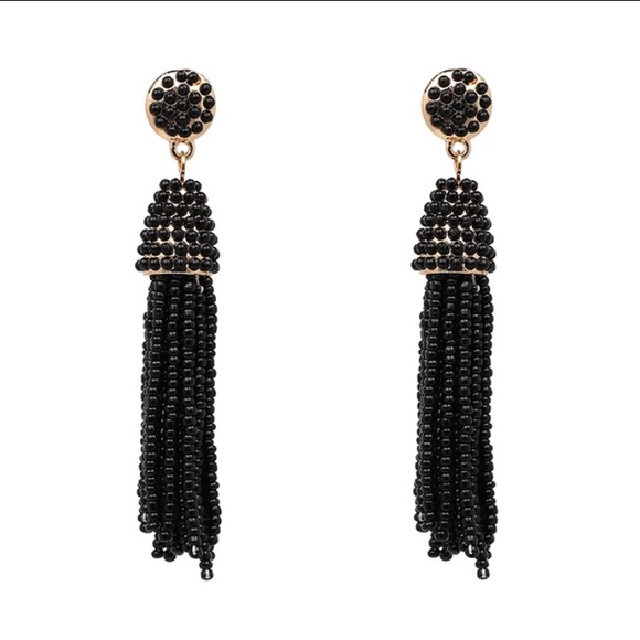 ⭐️ NEW⭐️ Beaded Drop Blogger Statement Earrings - Picture 3 of 8