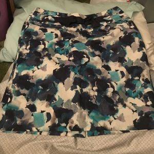 Blue Floral Skirt