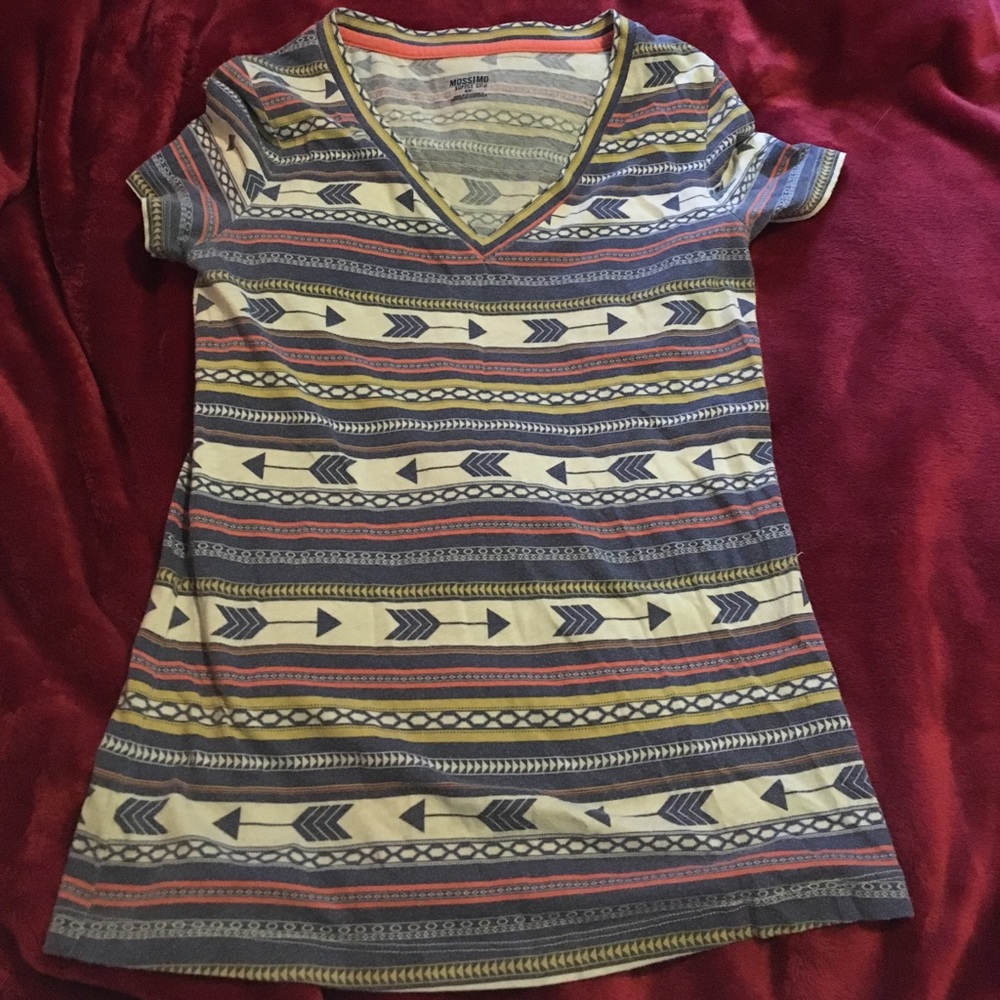 V neck aztec shirt