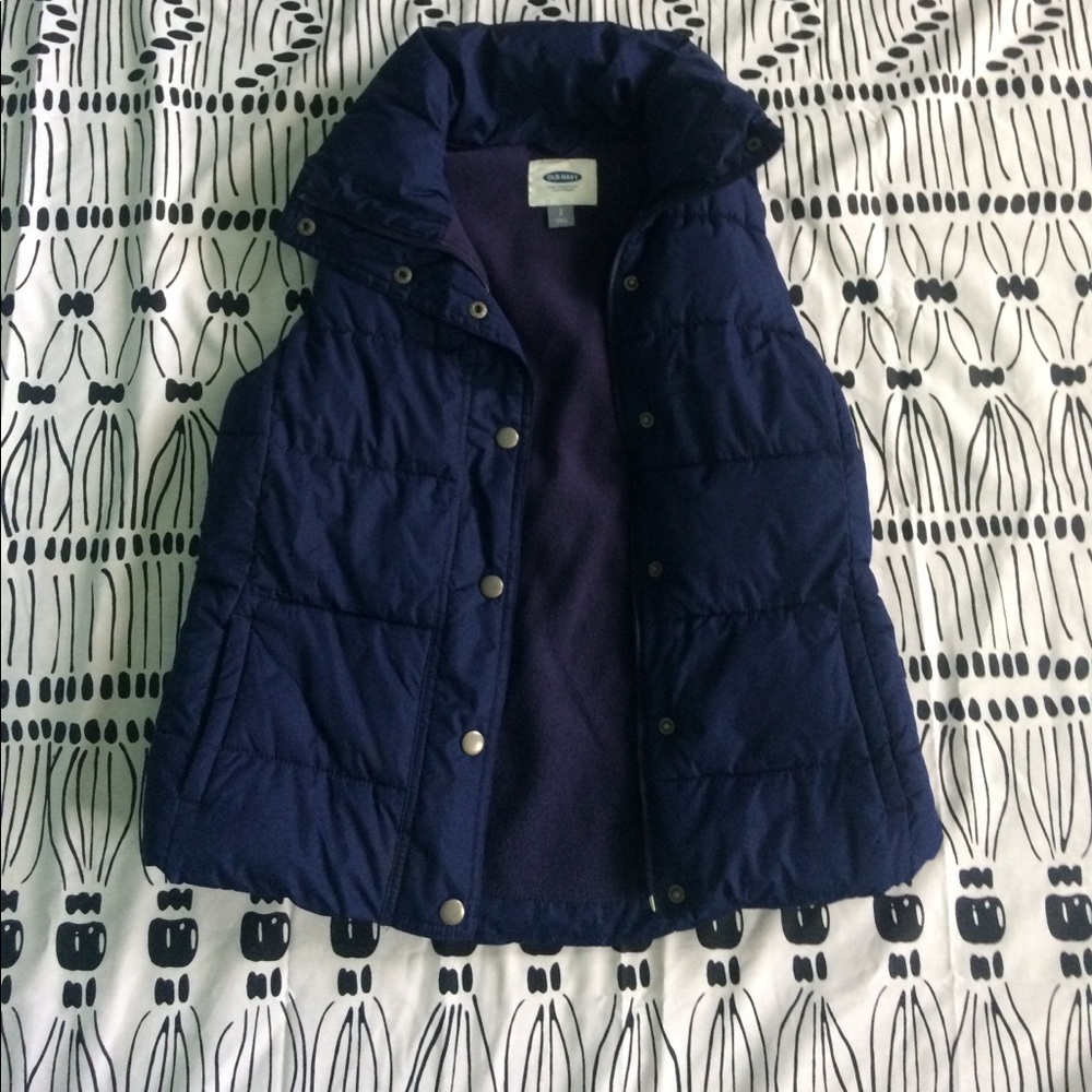 Old Navy Navy Blue Fleece Lined Vest