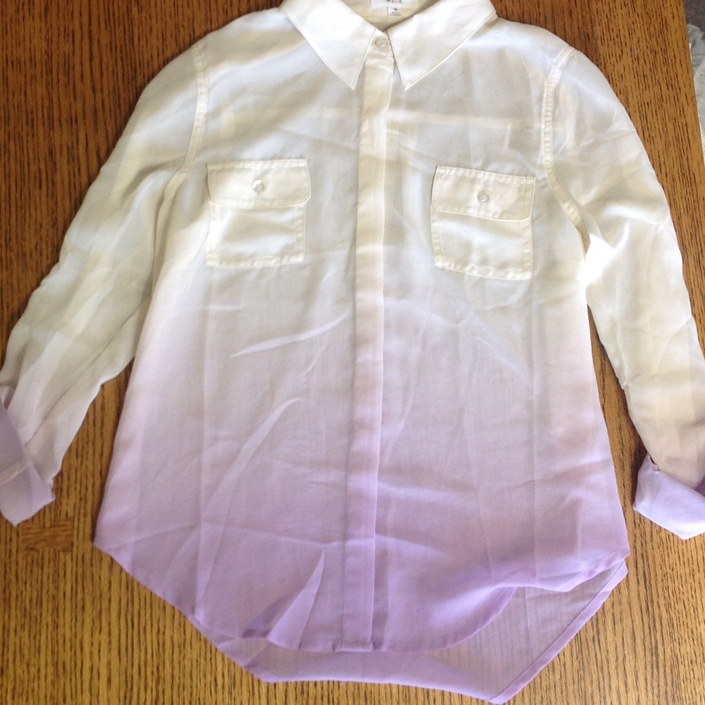 Chiffon purple ombré blouse
