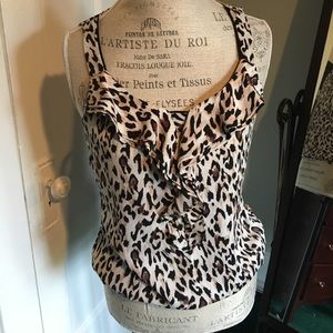 WHBM animal print blouse