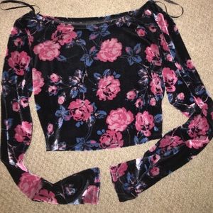 Velvet crop top