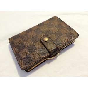 Louis Vuitton Damier Ebene Kisslock Wallet