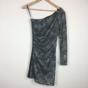 Laundry by Shelli Segal One Shoulder Black Dress 2