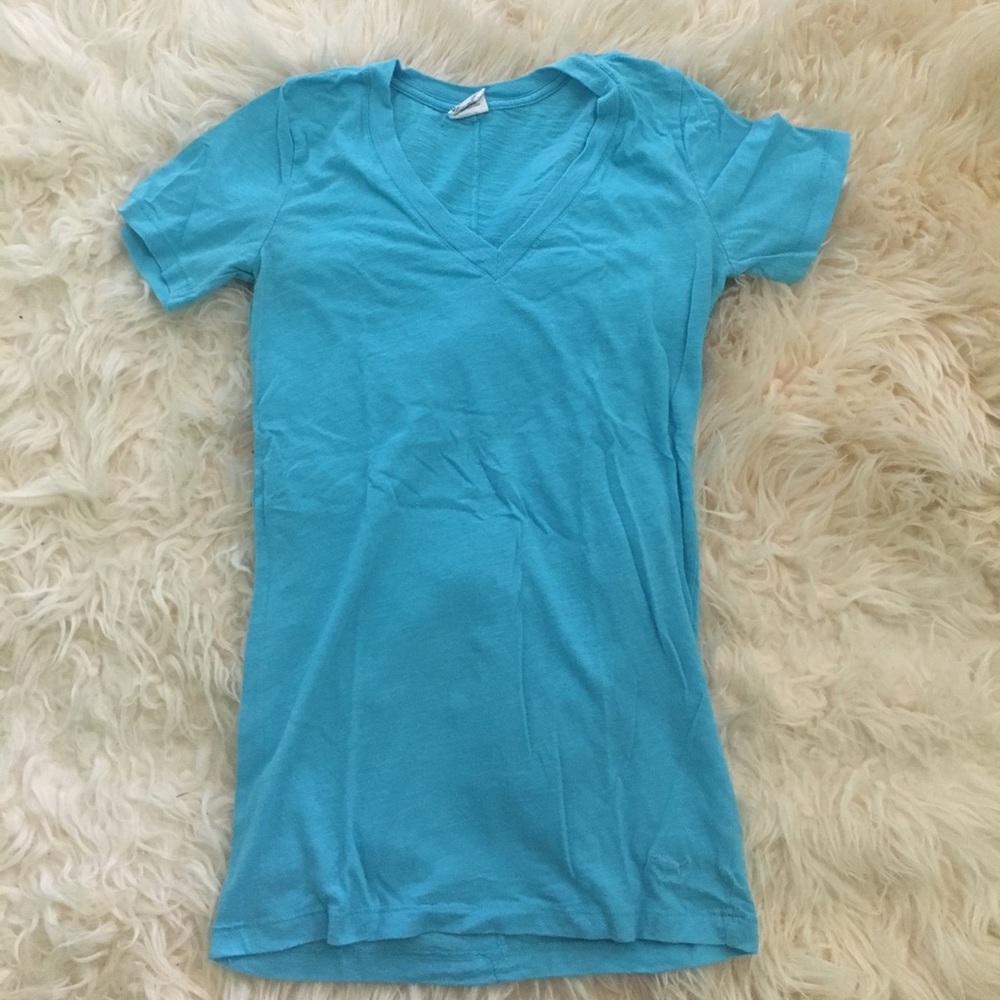 Blue Vneck T-shirt from Pink