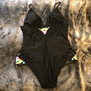 Tribal Caged One-Piece Swimsuit