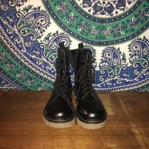 Combat Style Vegan Leather Boot