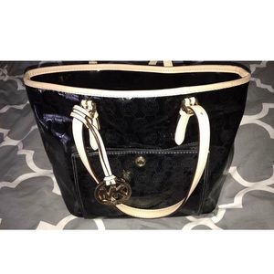 Michael Kors jet set monogram small tote