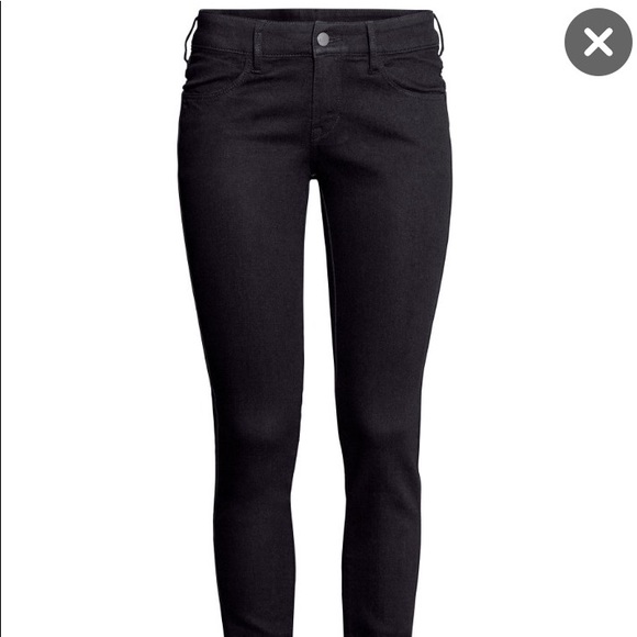 Black hm skinny mid rise jeans - Picture 2 of 4