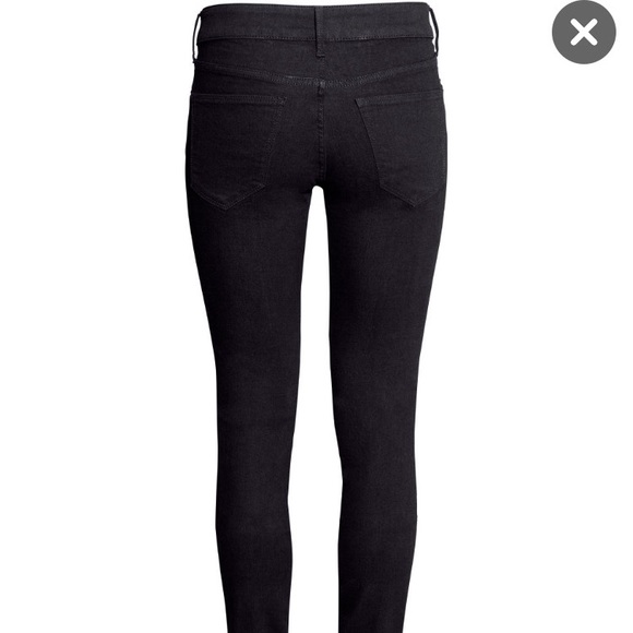 Black hm skinny mid rise jeans - Picture 3 of 4