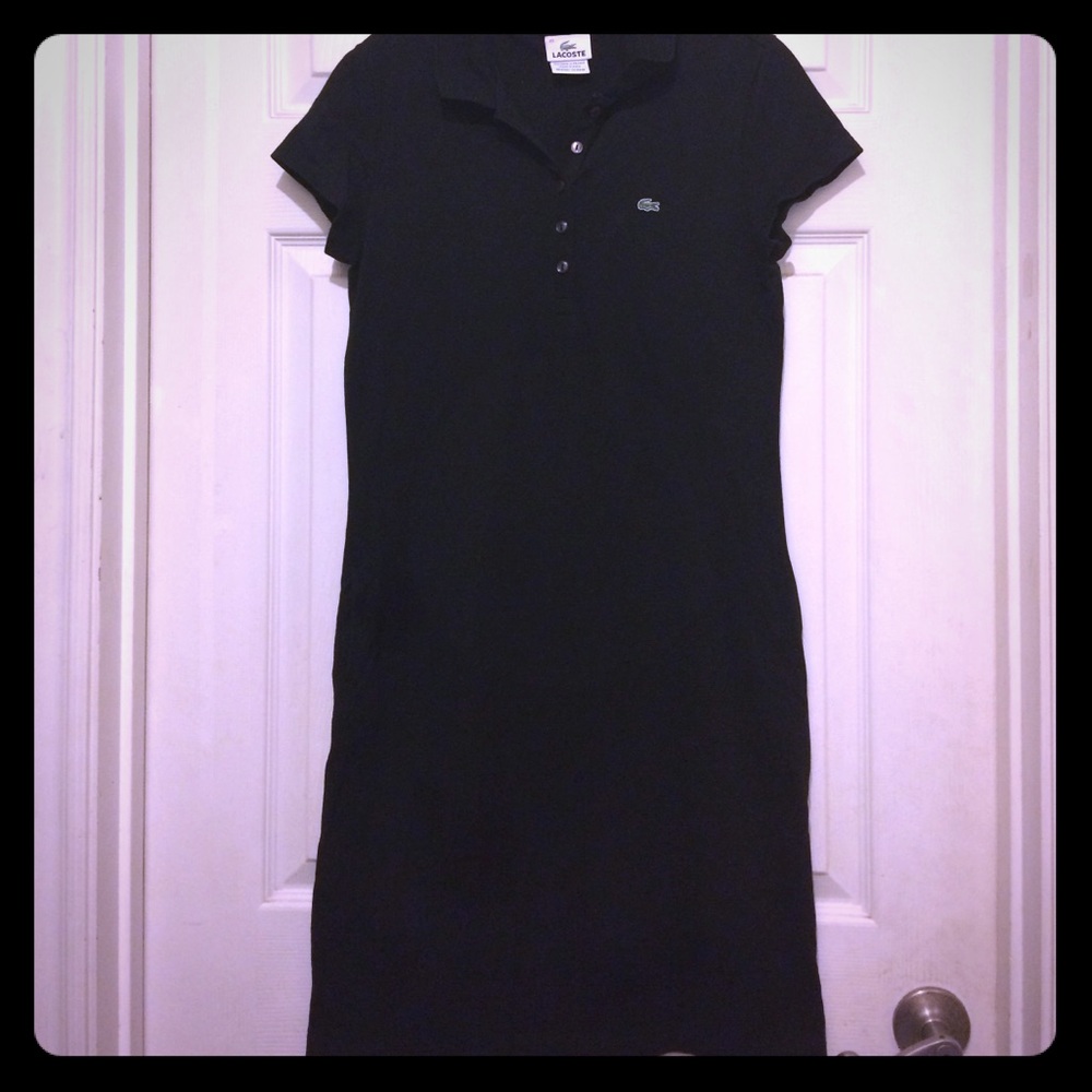 LACOSTE Black Polo Dress