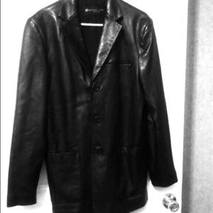 Michael Kors Men's Leather Button up Jacket Size M