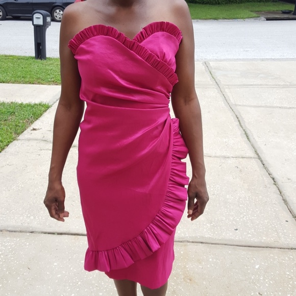 Thea Dora Dresses & Skirts - Ruffle Pink Dress Prom Wedding Formal Gown 8