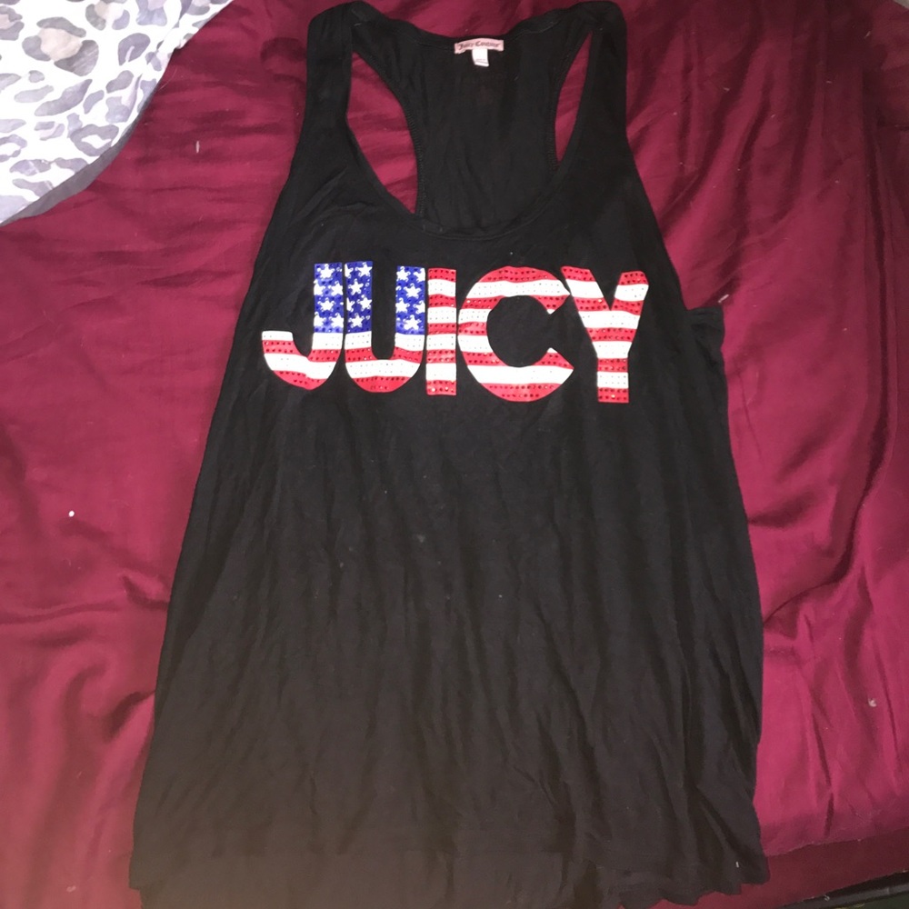 Black bedazzled tank top