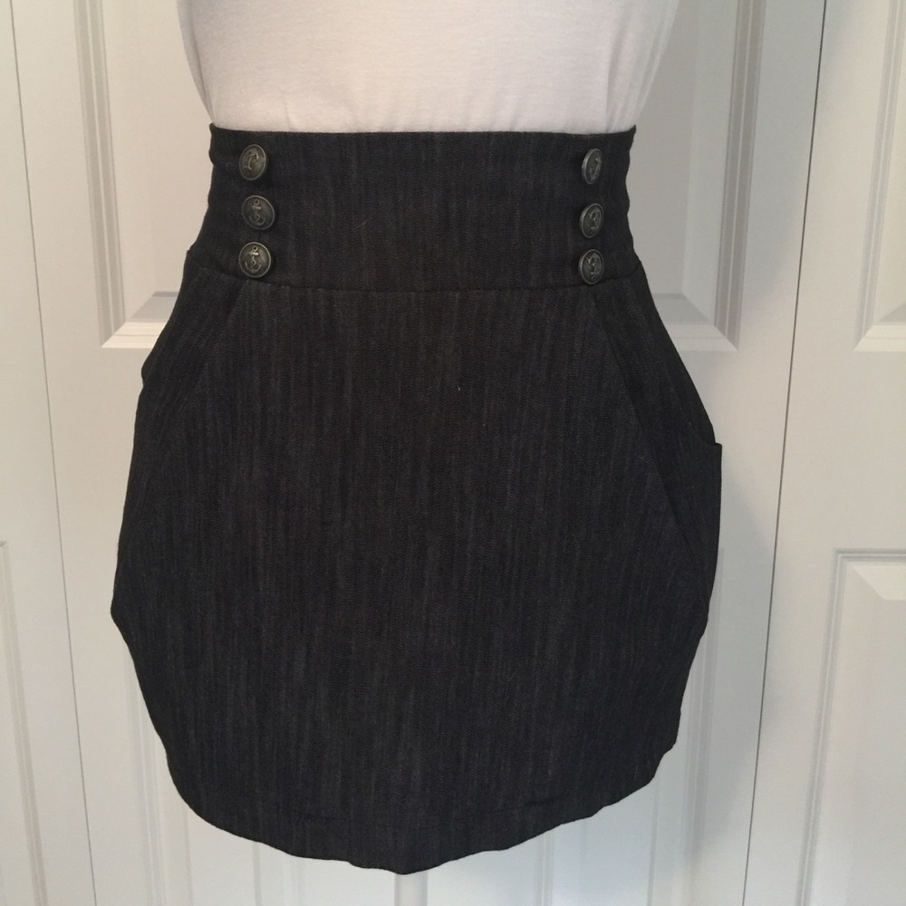 Akira Mini Skirt with Sailor Buttons and Pockets