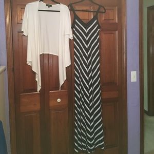 Karen Kane maxi dress with matching cropped snug