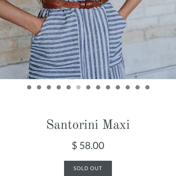 Clad and cloth or Roolee striped maxi dress - Picture 3 of 3