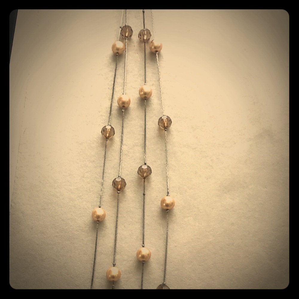 Gold beaded necklace