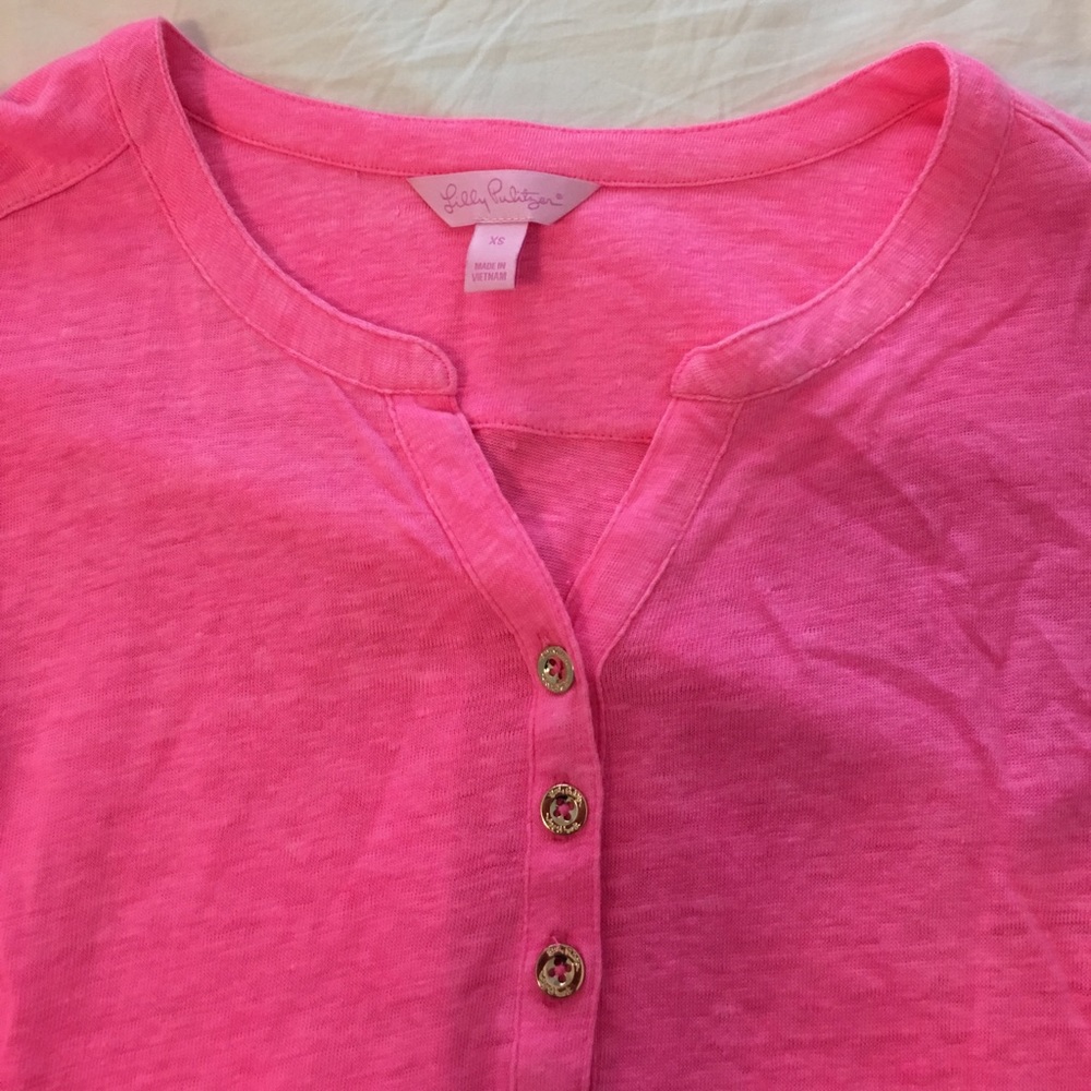 Lily Pulitzer pink shirt