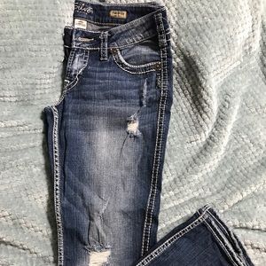 Women's Silver Twisted Bootcut Jean