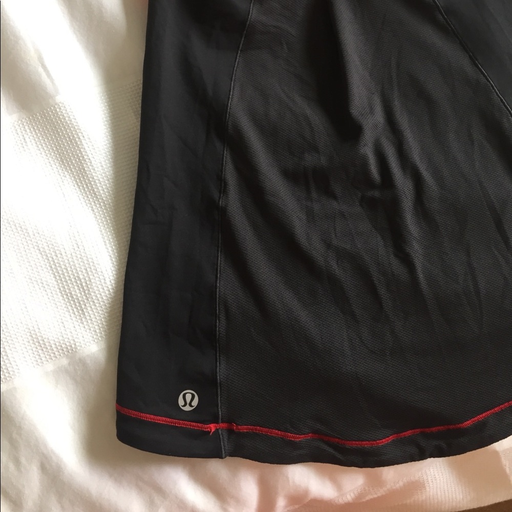 Red high neck Lululemon tank. Gently worn size 4