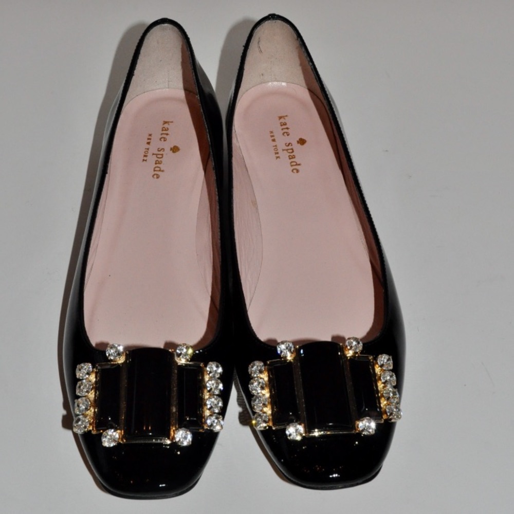 Kate Spade Black Patent Leather Flats