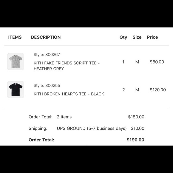 KITH FAKE FRIENDS SCRIPT TEEHEATHER GREY