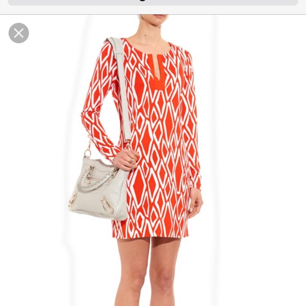 DVF bright, fun, shift dress!