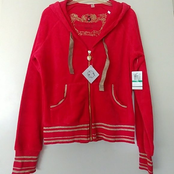 NWT TWISTED HEART ZIP UP HOODED JACKET SZ M - Picture 2 of 8