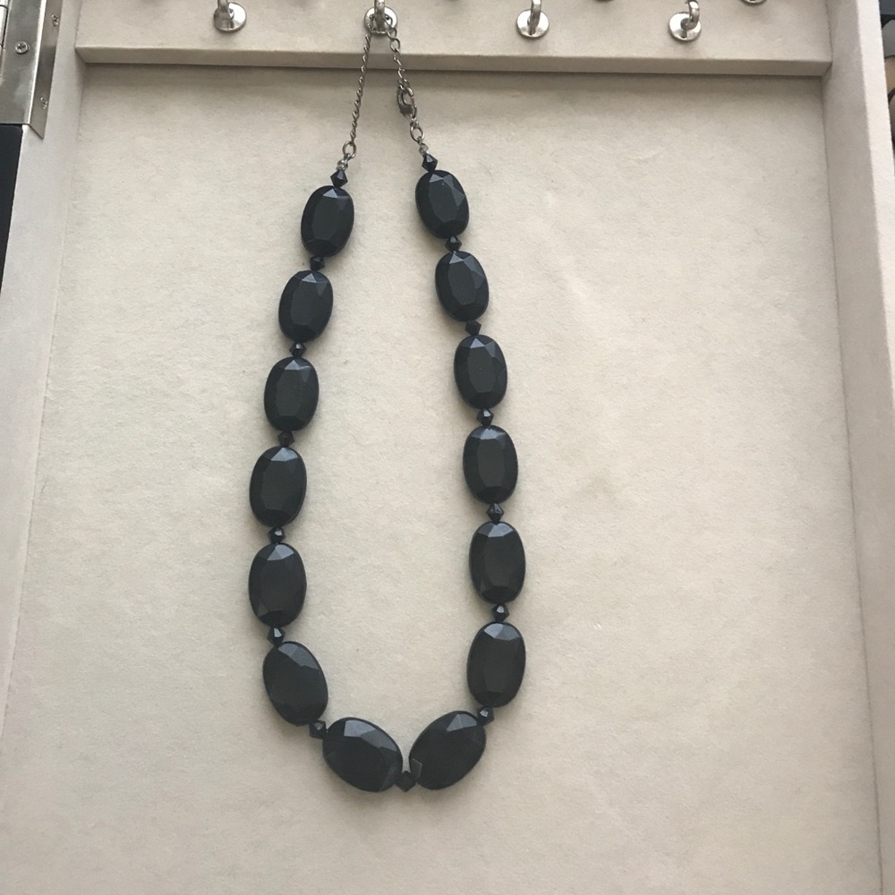 Black beaded necklace