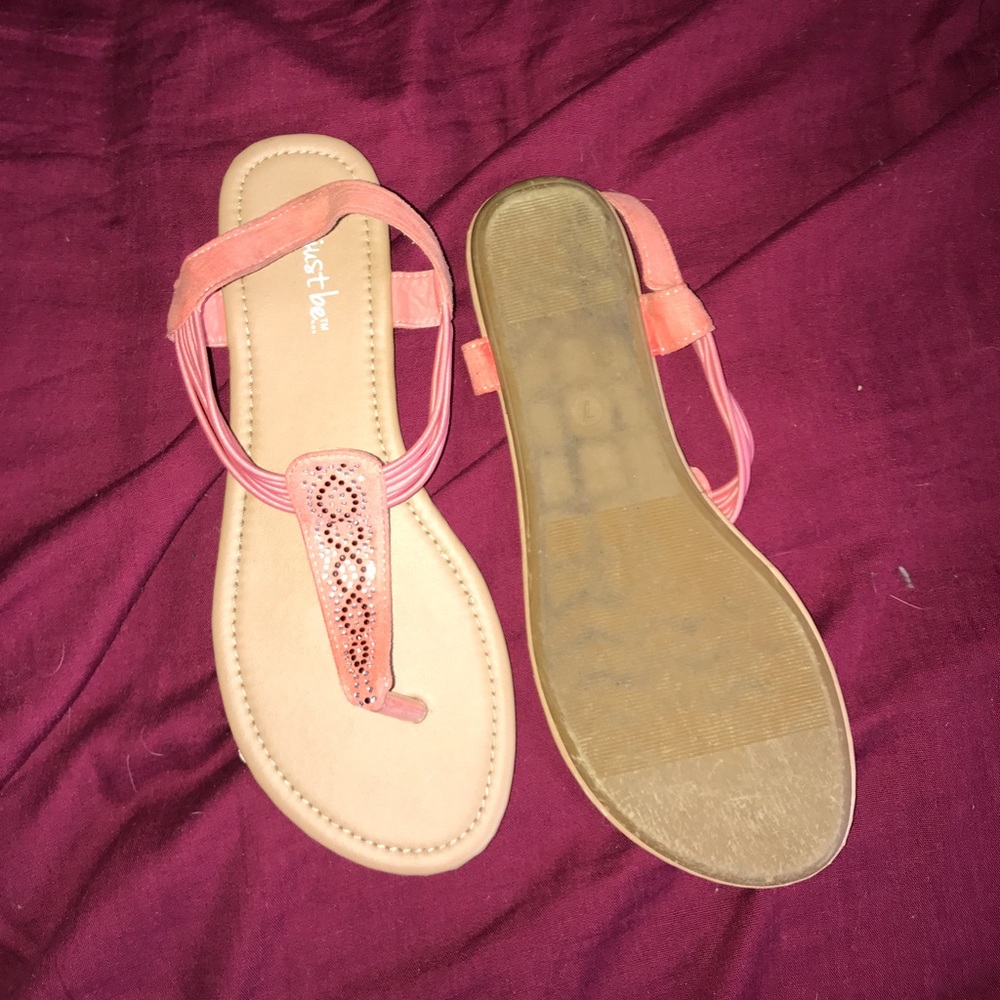 Peach sandals
