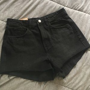 Washed Denim Shorts