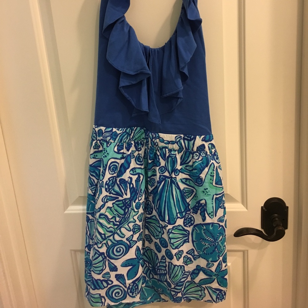 Lily blue patterned dress