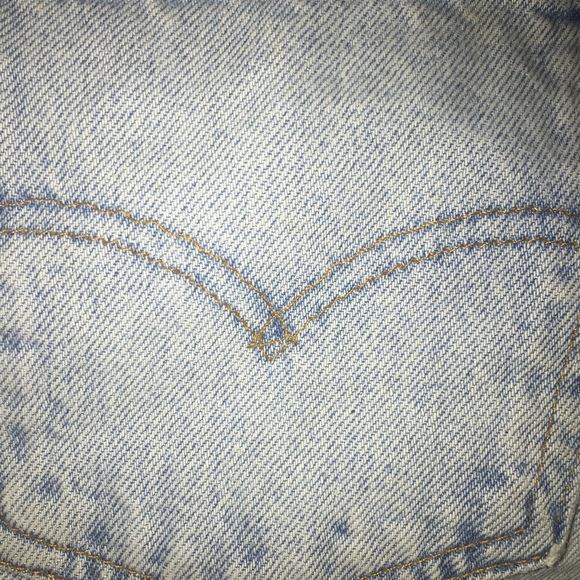 Levi's 550 Orange Tab Denim Shorts, Made in USA, Men's Size W34 cotton Blue type light blue Vintage Second Hand