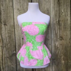 lilly pulitzer shandy peplum top