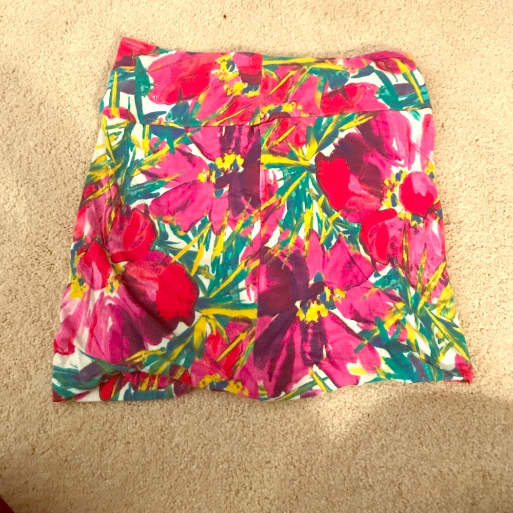 Floral bodycon skirt