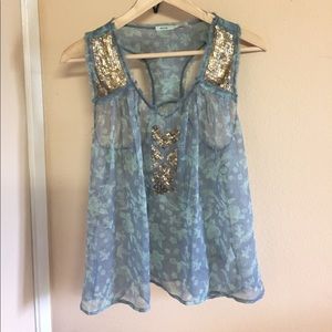 Boho sleeveless blouse