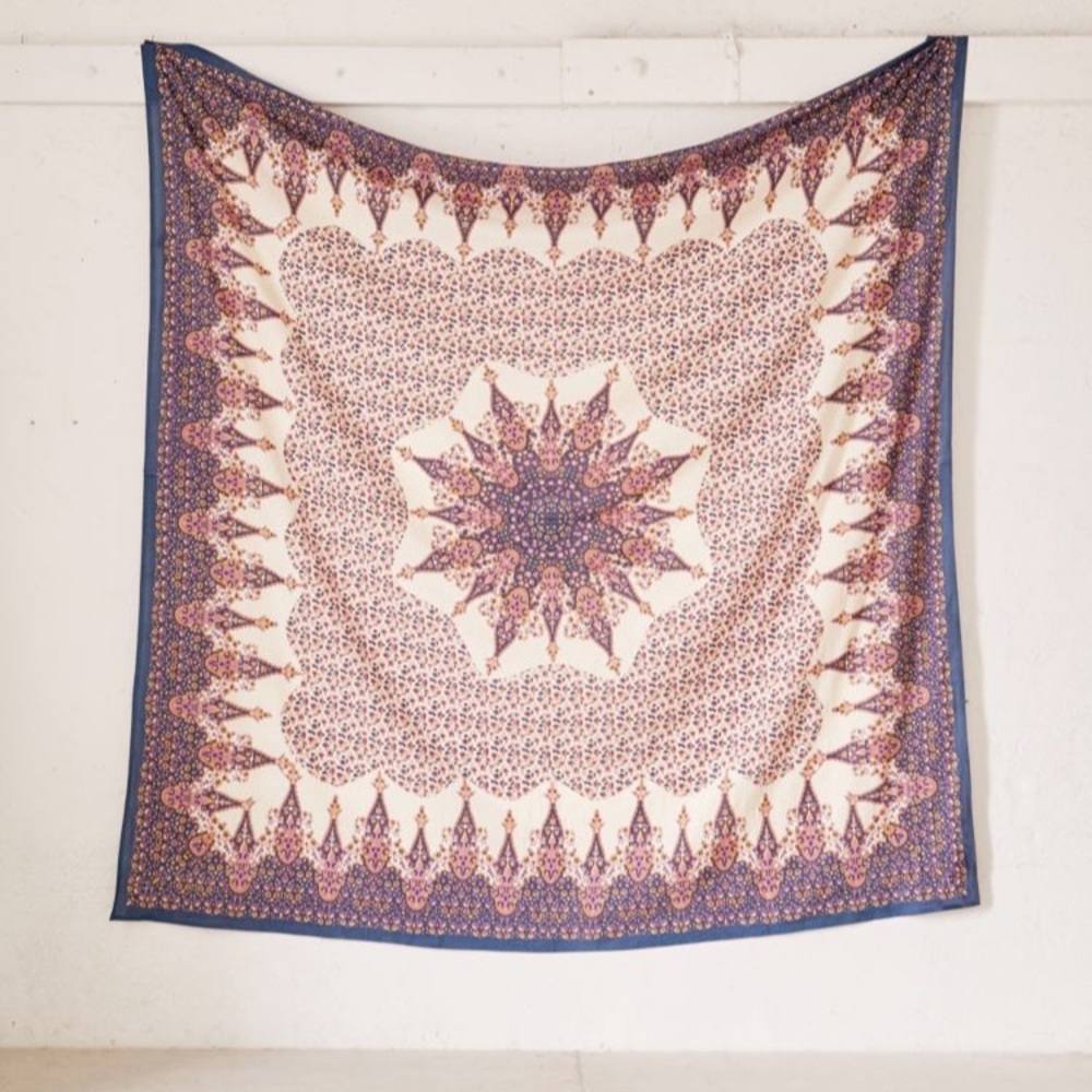 Urban Outfitters Navy Blue and Purple Tapestry