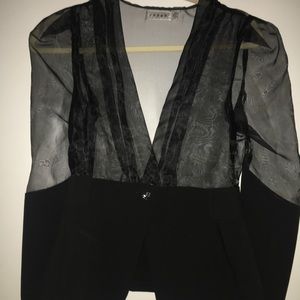 NASTY GAL PARTIALLY SHEER BLAZER