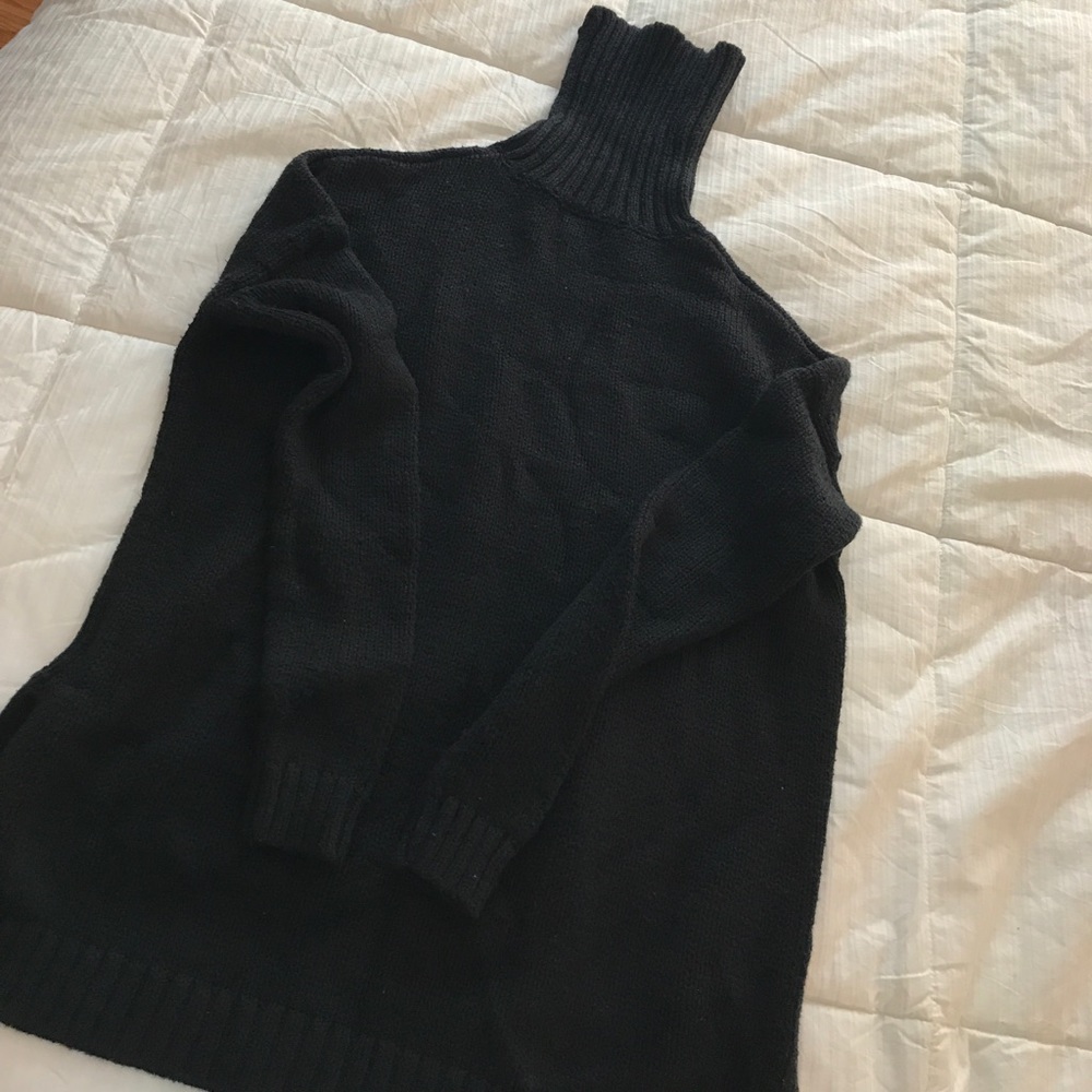 Women's black turtleneck
