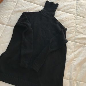 Women's black turtleneck