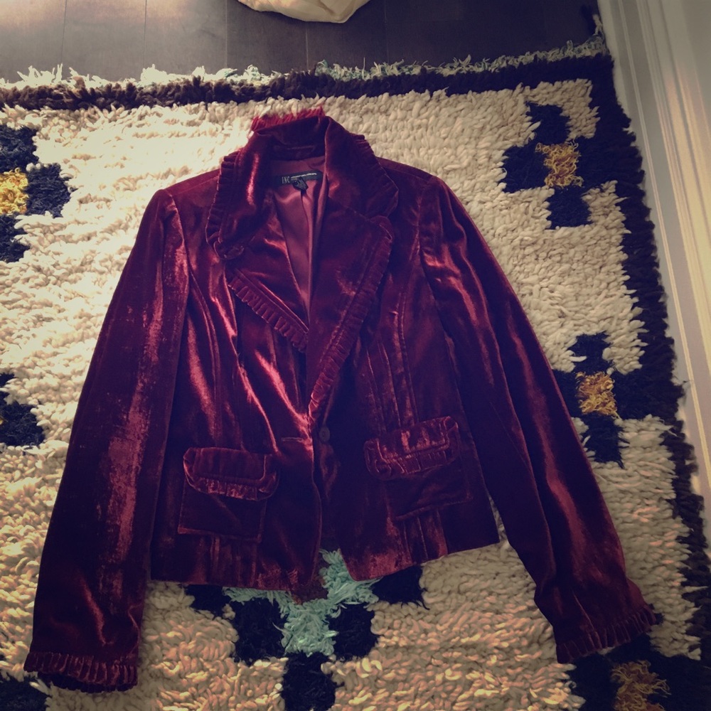 INC velvet jacket