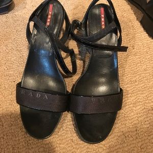 Prada low wedge